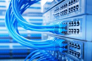 network cable with high tech technology color background network cable with high tech technology color background